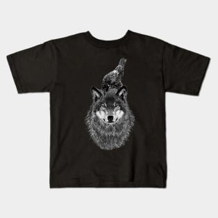 Wolf and Crow Kids T-Shirt